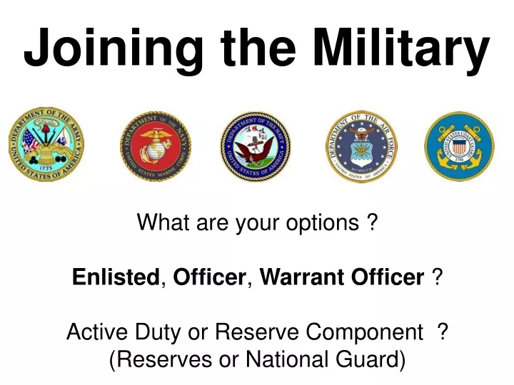 joining the military