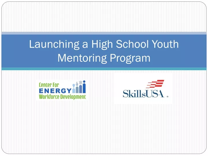 launching a high school youth mentoring program