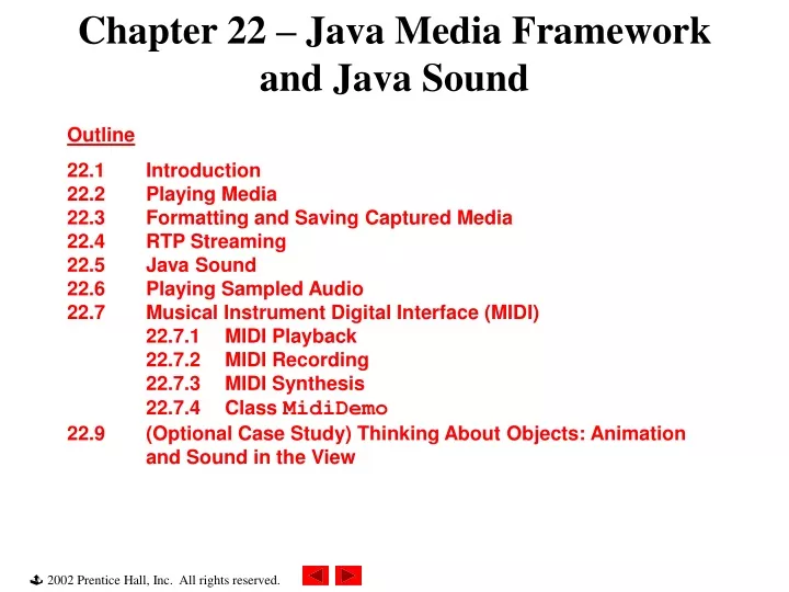 chapter 22 java media framework and java sound