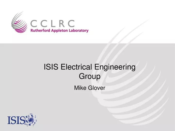 isis electrical engineering group mike glover