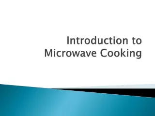 Introduction to Microwave Cooking