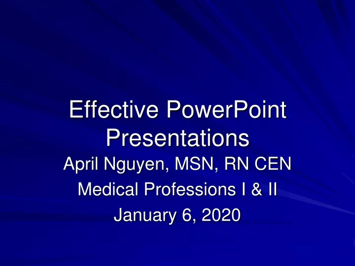 effective powerpoint presentations