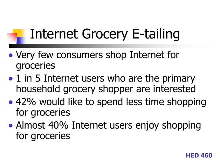 internet grocery e tailing
