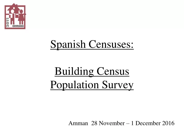 spanish censuses building census population survey