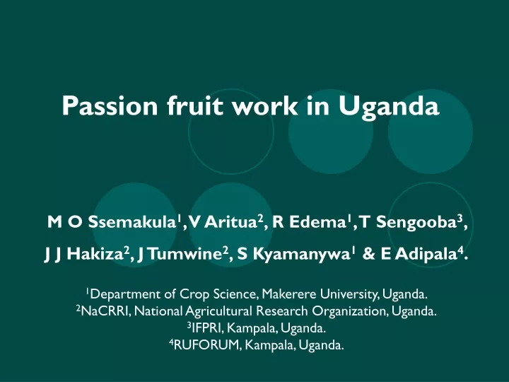 passion fruit work in uganda