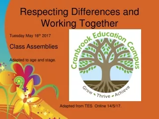 Respecting Differences and Working Together