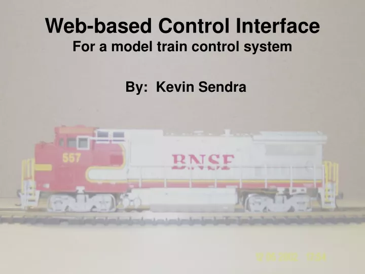 web based control interface for a model train control system