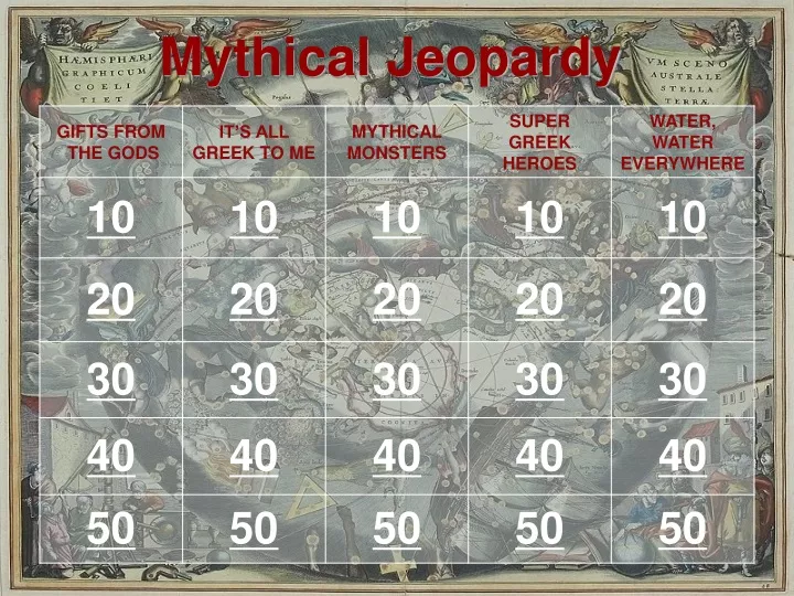 mythical jeopardy