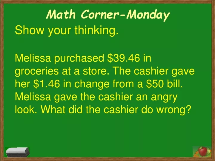 math corner monday