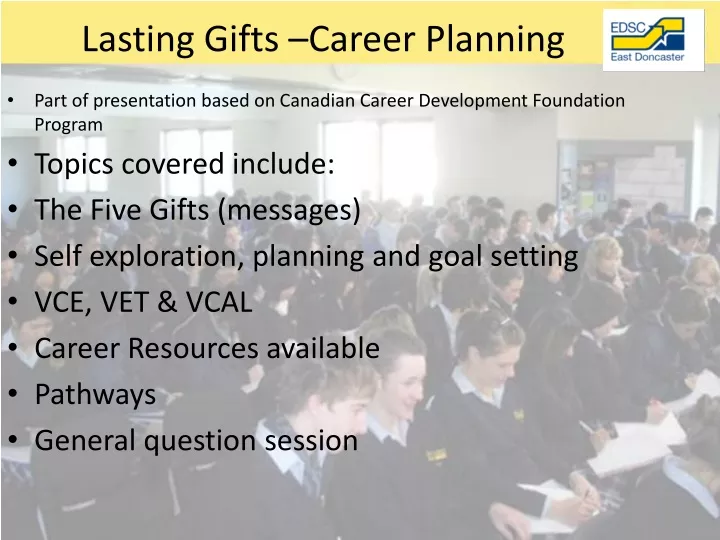 lasting gifts career planning