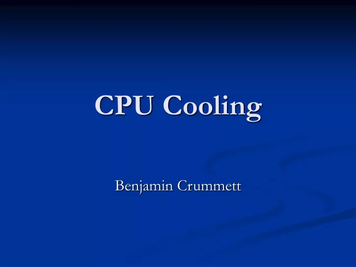 cpu cooling