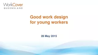 Good work design for young workers
