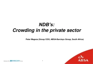 Peter Mageza (Group COO, ABSA-Barclays Group, South Africa)