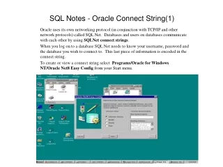 SQL Notes - Oracle Connect String(1)