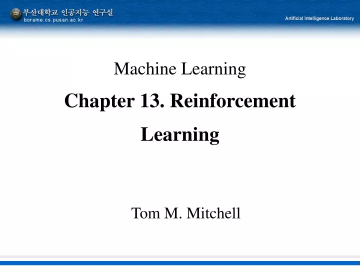 machine learning chapter 13 reinforcement learning