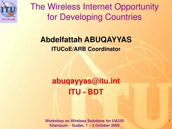 the wireless internet opportunity for developing countries