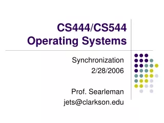 CS444/CS544 Operating Systems