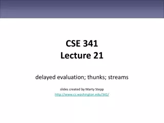 CSE 341 Lecture 21