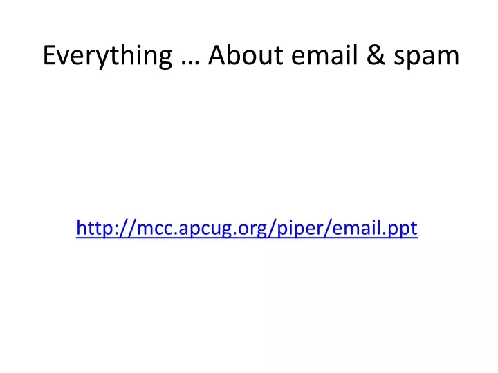 everything about email spam