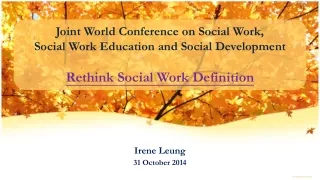 Joint World Conference on Social Work,  Social Work Education and Social Development