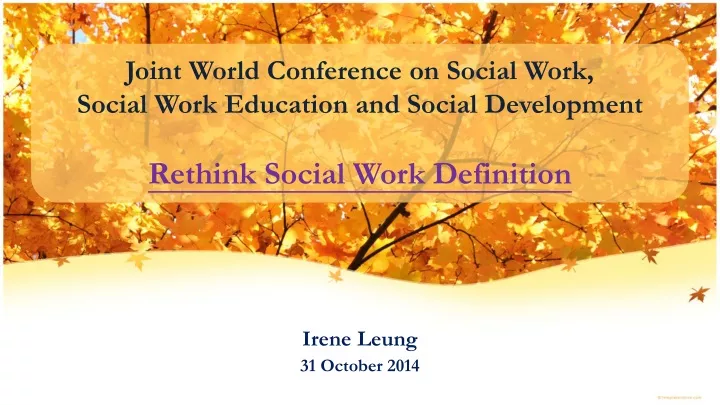 joint world conference on social work social work