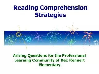 Reading Comprehension Strategies