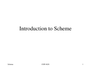 Introduction to Scheme