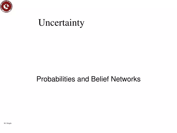 probabilities and belief networks