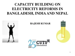 CAPACITY BUILDING ON  ELECTRICITY REFORMS IN  BANGLADESH, INDIA AND NEPAL
