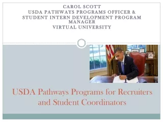 USDA Pathways Programs for Recruiters and Student Coordinators