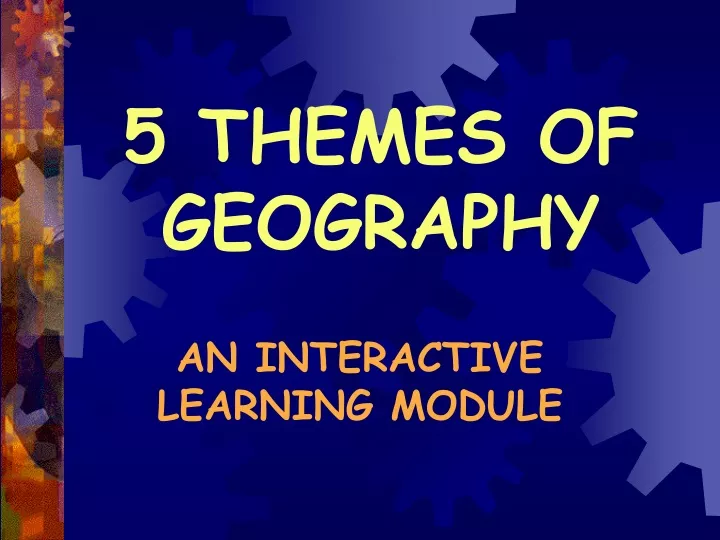 5 themes of geography