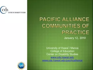 Pacific Alliance Communities of Practice