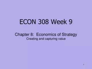 ECON 308 Week 9