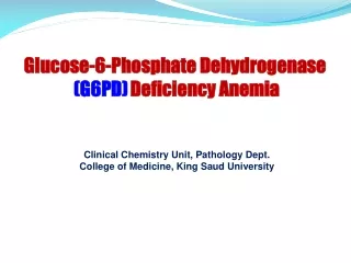 Clinical Chemistry Unit, Pathology Dept. College of Medicine, King Saud University