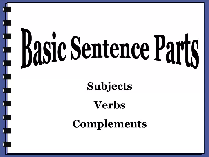 basic sentence parts