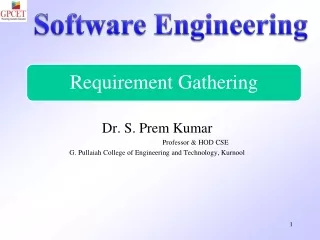 Dr. S. Prem Kumar 		       Professor &amp; HOD CSE