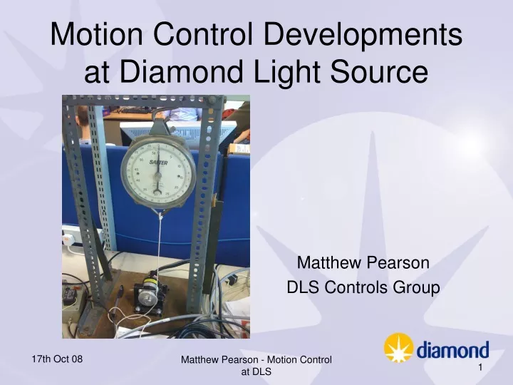 motion control developments at diamond light source