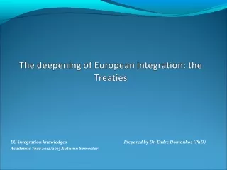 I. The notion of Treaties