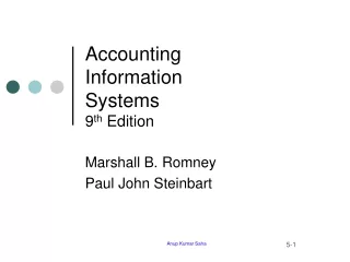 Accounting  Information  Systems 9 th  Edition