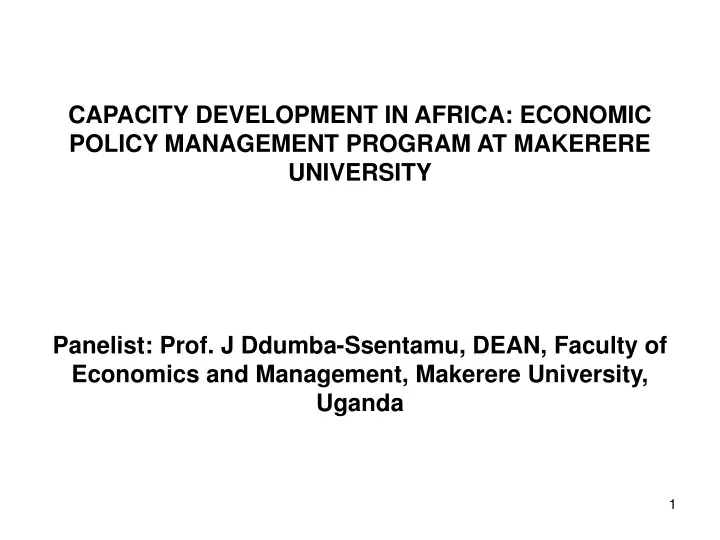 capacity development in africa economic policy