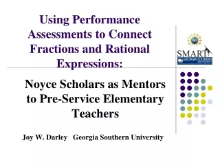 Using Performance Assessments to Connect Fractions and Rational Expressions: