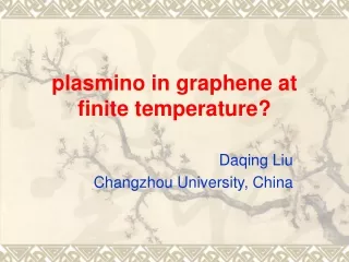plasmino in graphene at finite temperature?