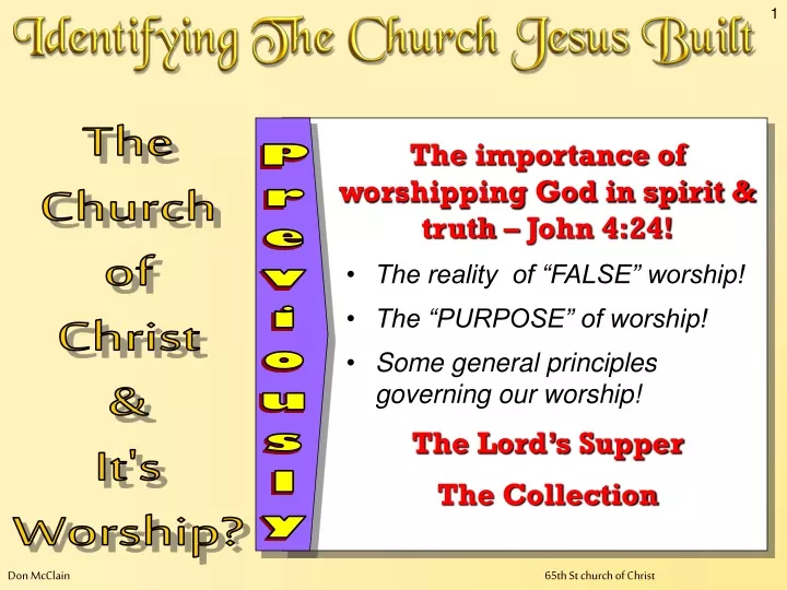 the church of christ it s worship
