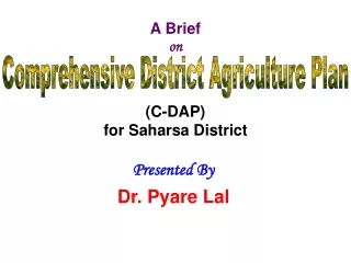 A Brief  on (C-DAP) for Saharsa District