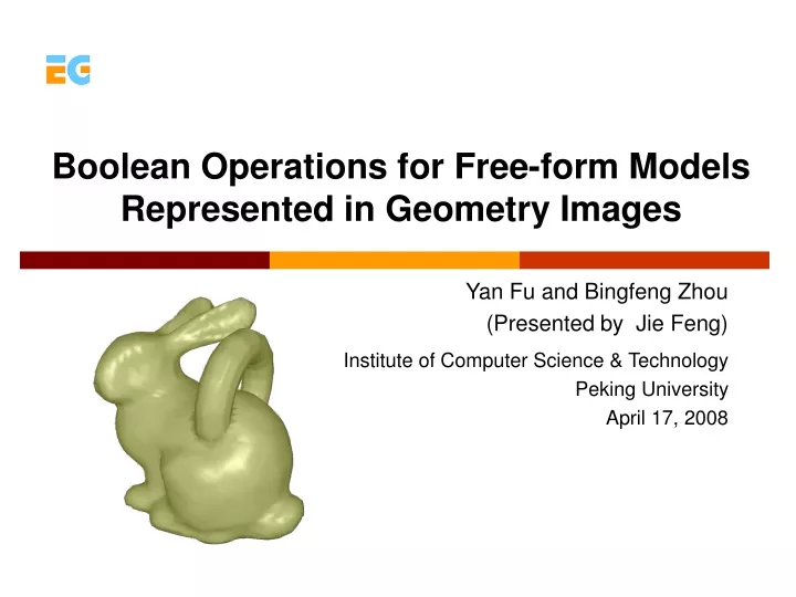 boolean operations for free form models represented in geometry images