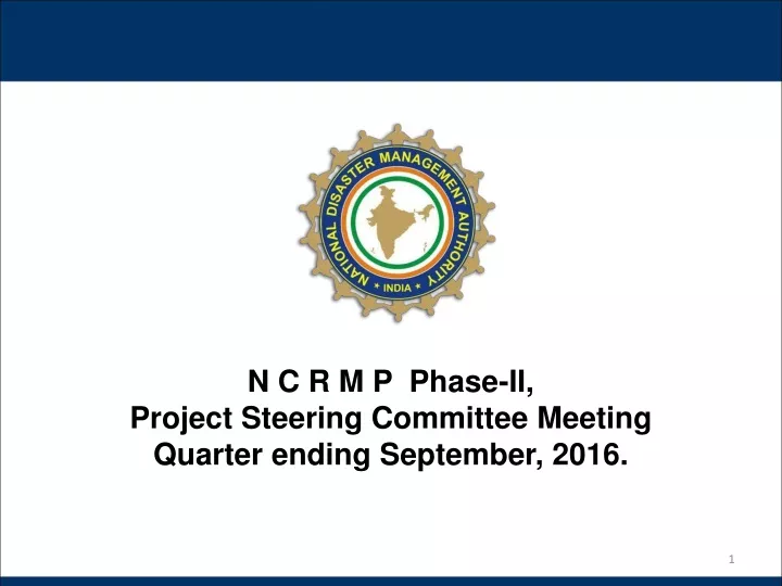 n c r m p phase ii project steering committee