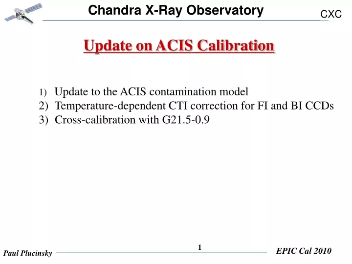 update on acis calibration