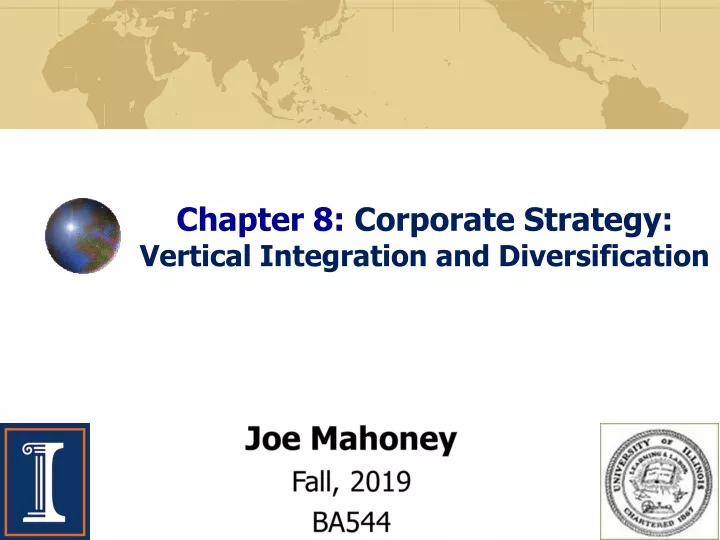 chapter 8 corporate strategy vertical integration and diversification