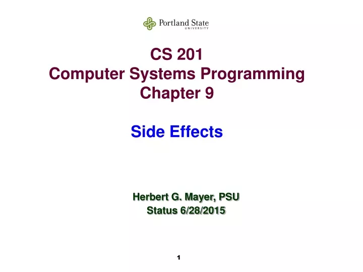 cs 201 computer systems programming chapter