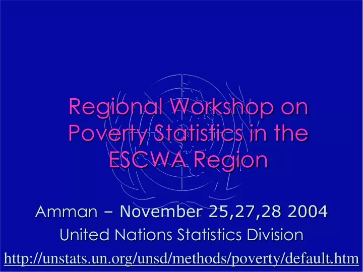 regional workshop on poverty statistics